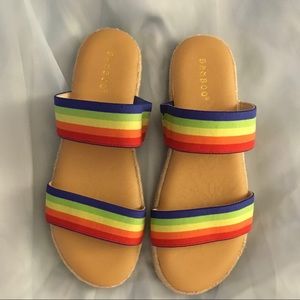 Summer Slides Sandals Rainbow Women